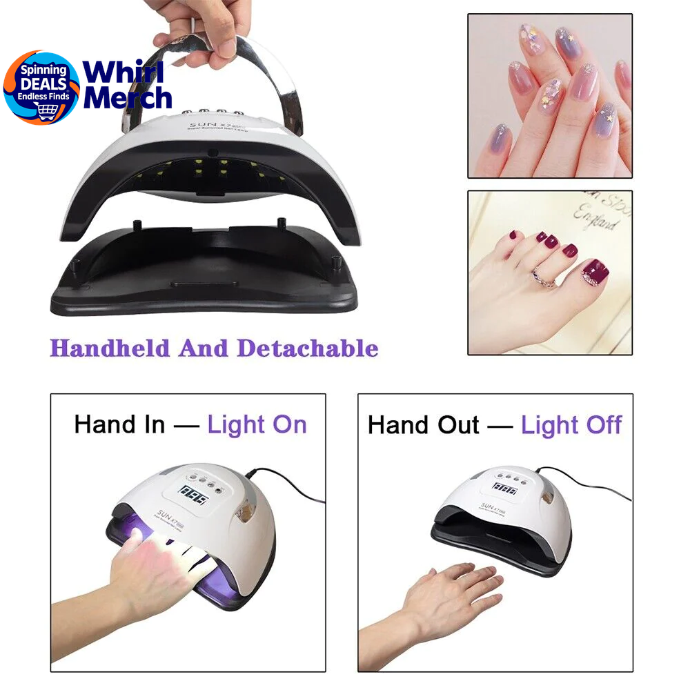 220W Professional LED UV Nail Curing Lamp for Gel Polish Manicure