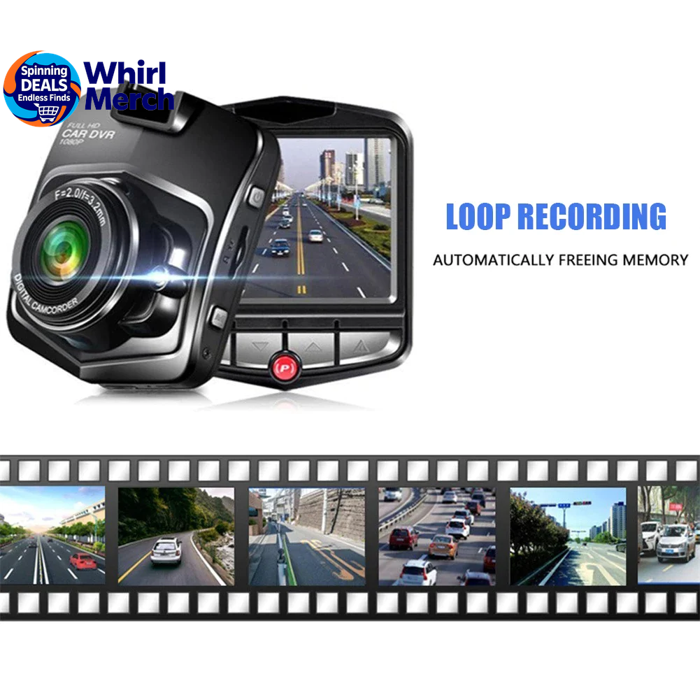 2.4'' Full HD 1080P Dash Cam with Night Vision and G-Sensor for Front or Rear Installation