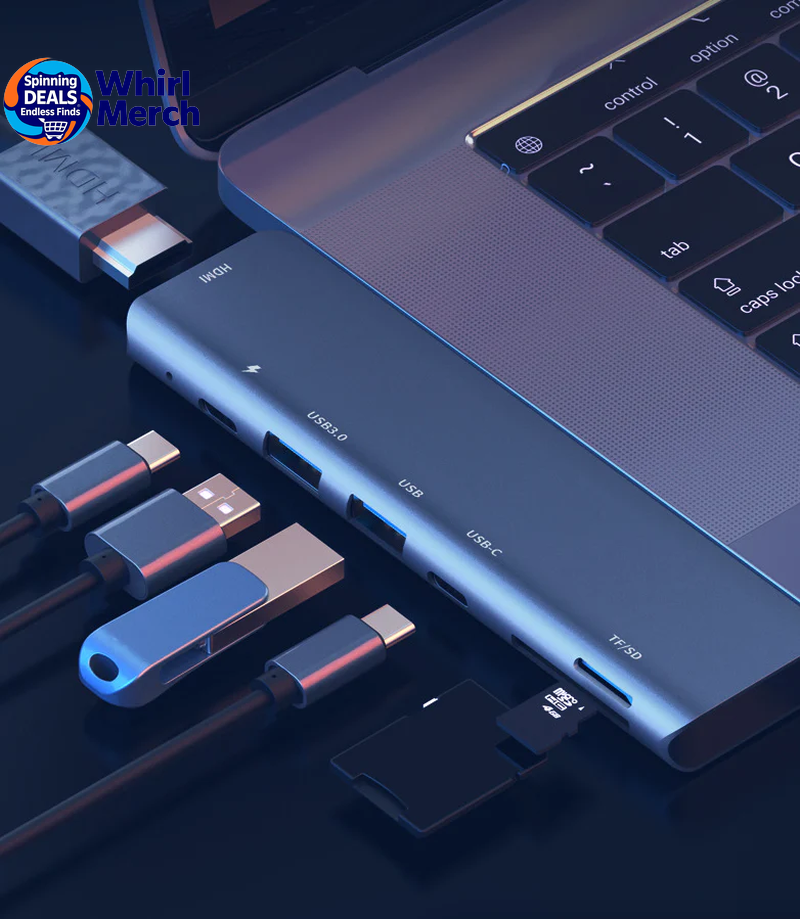 USB-C Multiport Hub with HDMI 4K Output and USB 3.0 Ports for MacBook Pro/Air