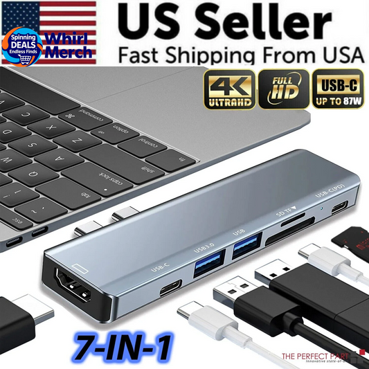 USB-C Multiport Hub with HDMI 4K Output and USB 3.0 Ports for MacBook Pro/Air